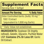 سیر اسپرینگ والی 120 عددی | Spring Valley Odor-Controlled Garlic 1000 mg - تصویر 2