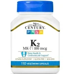 ویتامین کا سنتری 100 میلی گرم 110 عدد 21st Century Vitamin K2 (MK-7)
