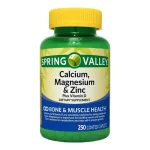 کلسیم، منیزیم و زینک پلاس ویتامین د3 اسپرینگ والی 250 عددی Spring Valley Calcium, Magnesium & Zinc Plus Vitamin D3