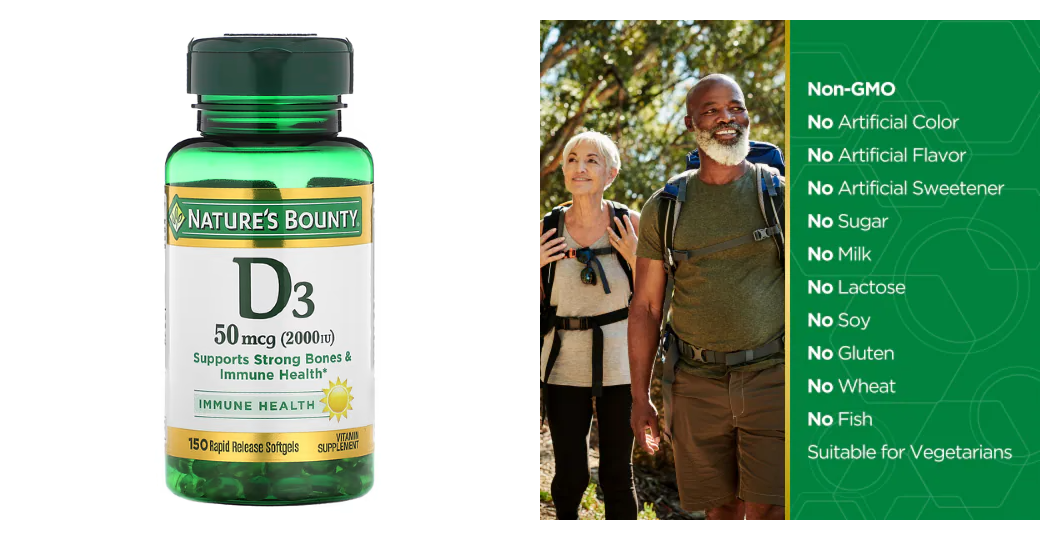 Natural Bounty Vitamin D3 2000 IU