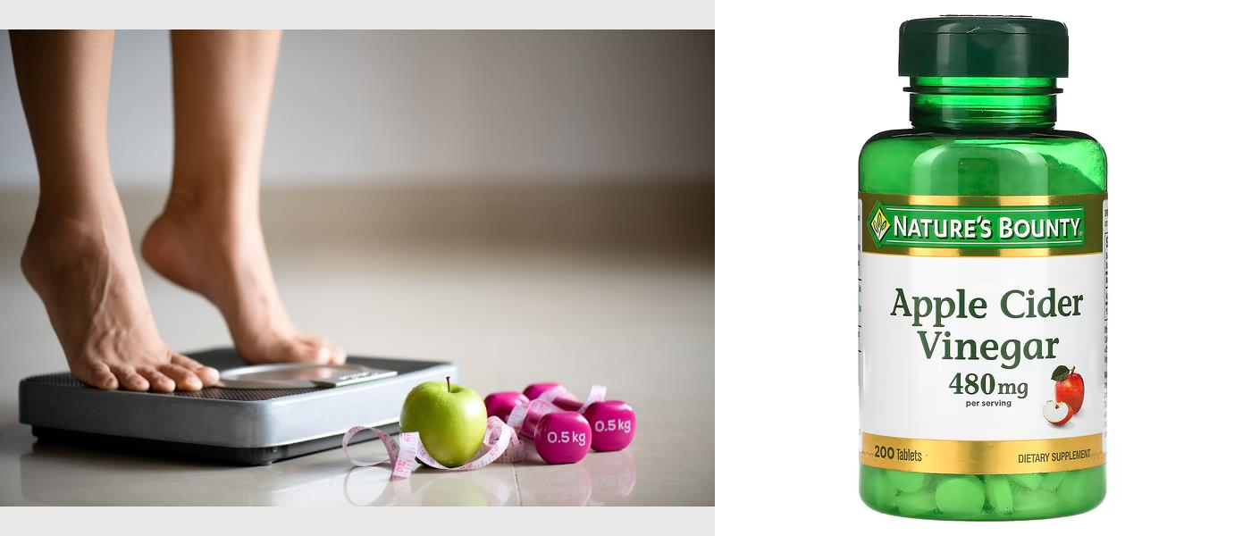 سرکه سیب 200 عددی نچرال بونتی apple cider vinegar nature's bounty 480 mg