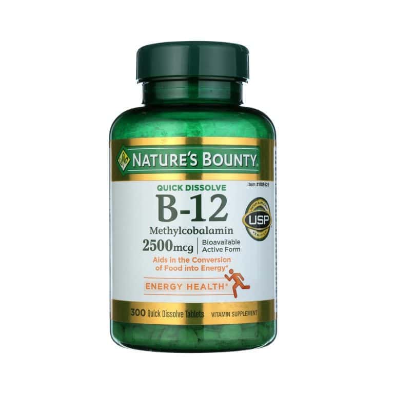 خرید ویتامین B12 2500 میکروگرم 300 عددی نیچرز بونتی Nature's Bounty Vitamin B12 2500 mcg