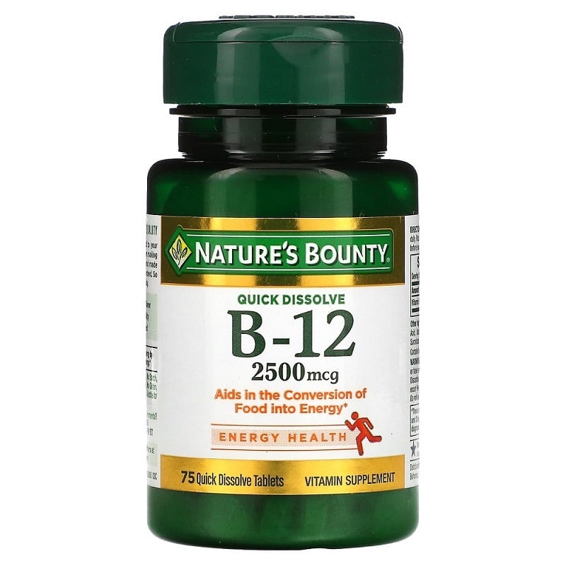 ویتامین B12 دوز 2500 میکروگرم 75 عددی نیچرز بونتی