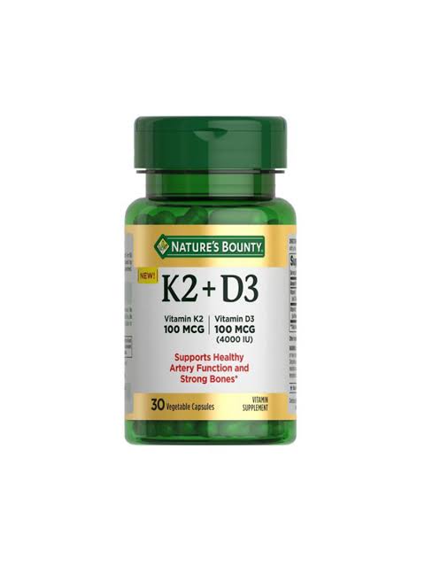 خرید ویتامین D3 + K2 تعداد 30 عددی نیچرز بونتی Nature's Bounty Vitamin D3 + K2